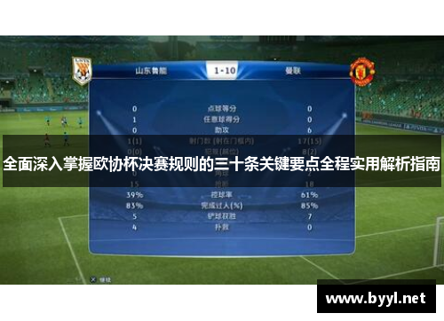 全面深入掌握欧协杯决赛规则的三十条关键要点全程实用解析指南